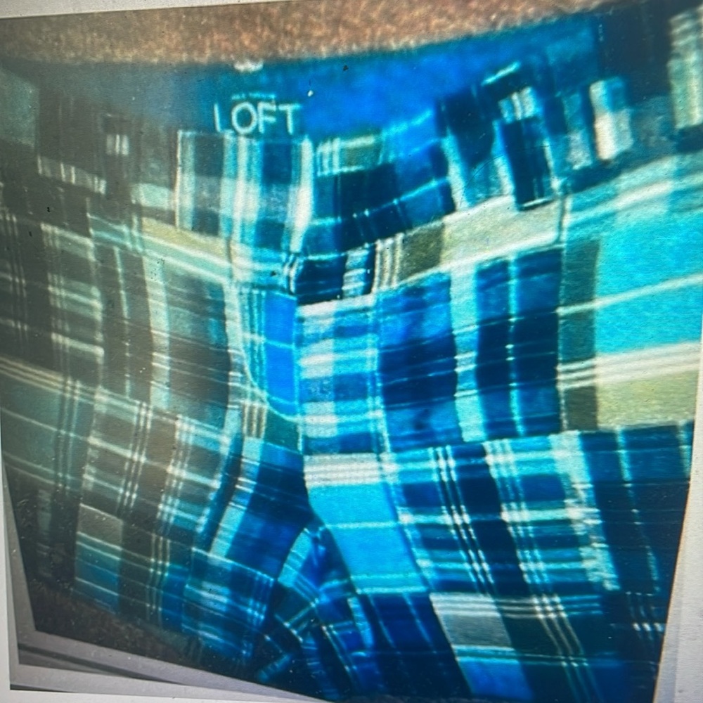 LOFT Blue plaid Shorts Size 0